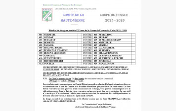 Tirage 3eme tour Coupe de France 